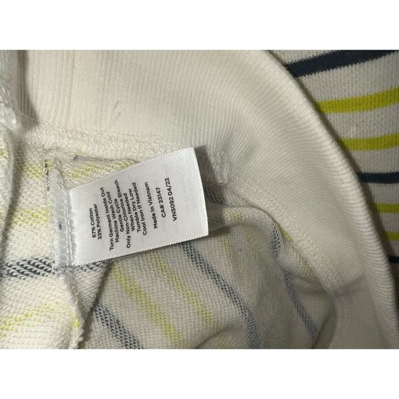 Talbots Stripe Classic French terry half- zip pullover - size M - G19 - Picture 4 of 5